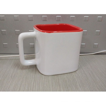 Tasse carrée de sublimation, petite tasse carrée, tasse carrée de deux tons